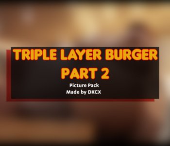comic Triple Layer Burger