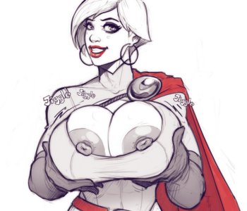 comic Power Girl on Darkseid